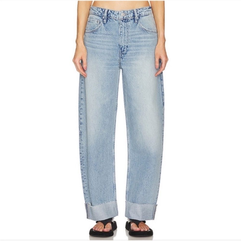 Frame Long Barrel Raw Cuff Jeans in Rhode size 28 - Picture 15 of 15